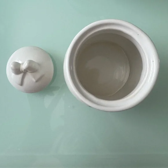 {Enesco Precious Moments} Christmas Happy Holly Days Stoneware Teapot Set 1994 - Picture 6 of 15